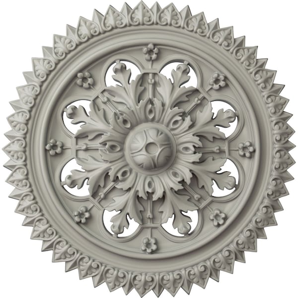 Ekena Millwork York Ceiling Medallion (Fits Canopies up to 3 5/8"), Hand-Painted Pot of Cream, 21 5/8"OD x 2 1/2"P CM21YOPCF - main